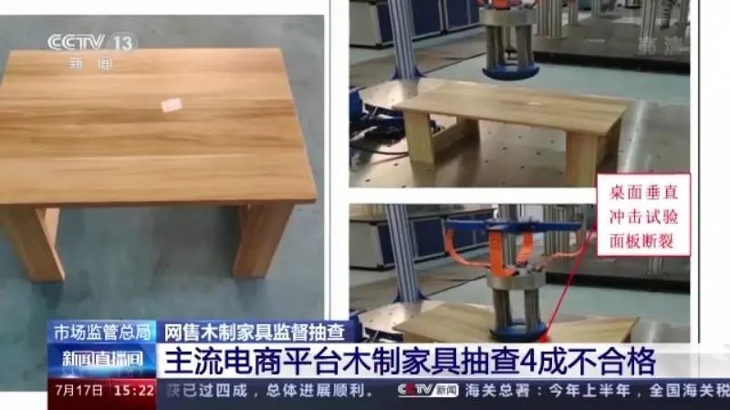 【木材資訊】央視曝光！網(wǎng)售木制家具4成不合格！